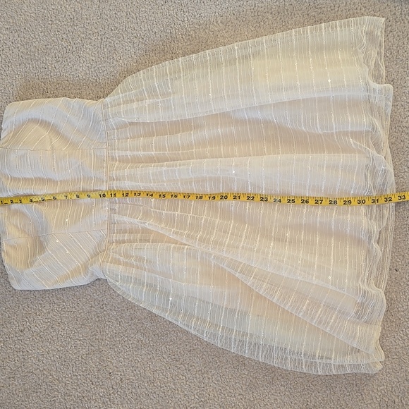 NWT Modcloth Minuet Ivory Tulle Sequin Dress, Size Large - Picture 10 of 15